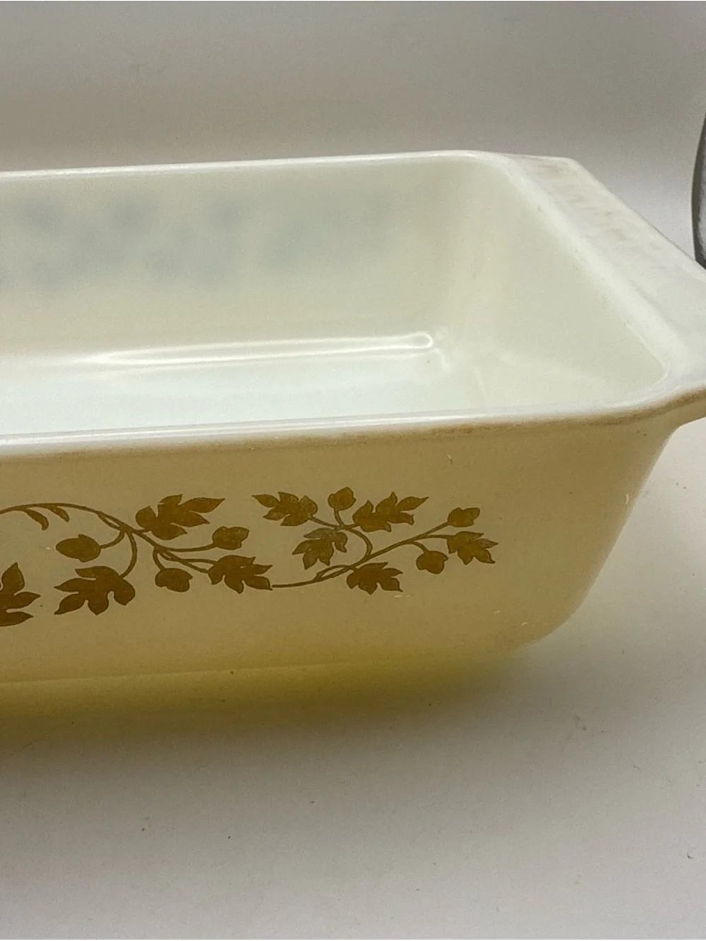 Pyrex Gold Acorn 2 Quart 575-B  Rectangular Casserole No lid Grandmacore Cottage